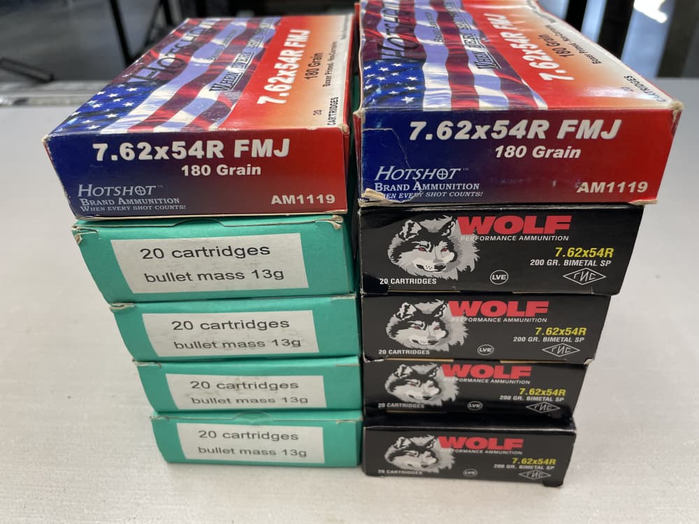 200 x 7.62x54r non corrosive ammo Soft Point FMJ 180 gr 200 Russian-img-0