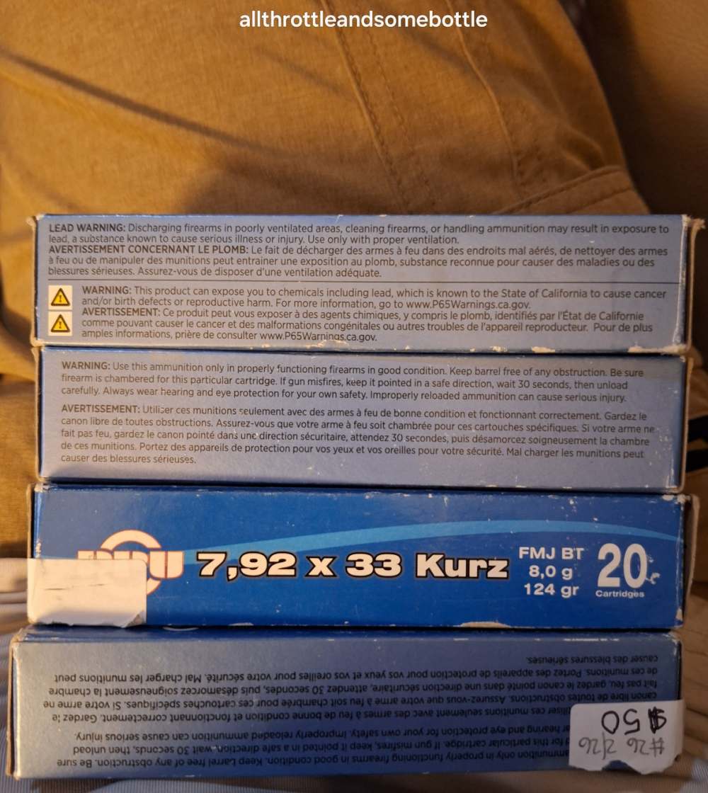 (80) RDS PPU 7.92 X 33 KURZ AMMO MP44 STG44 MP43-img-3