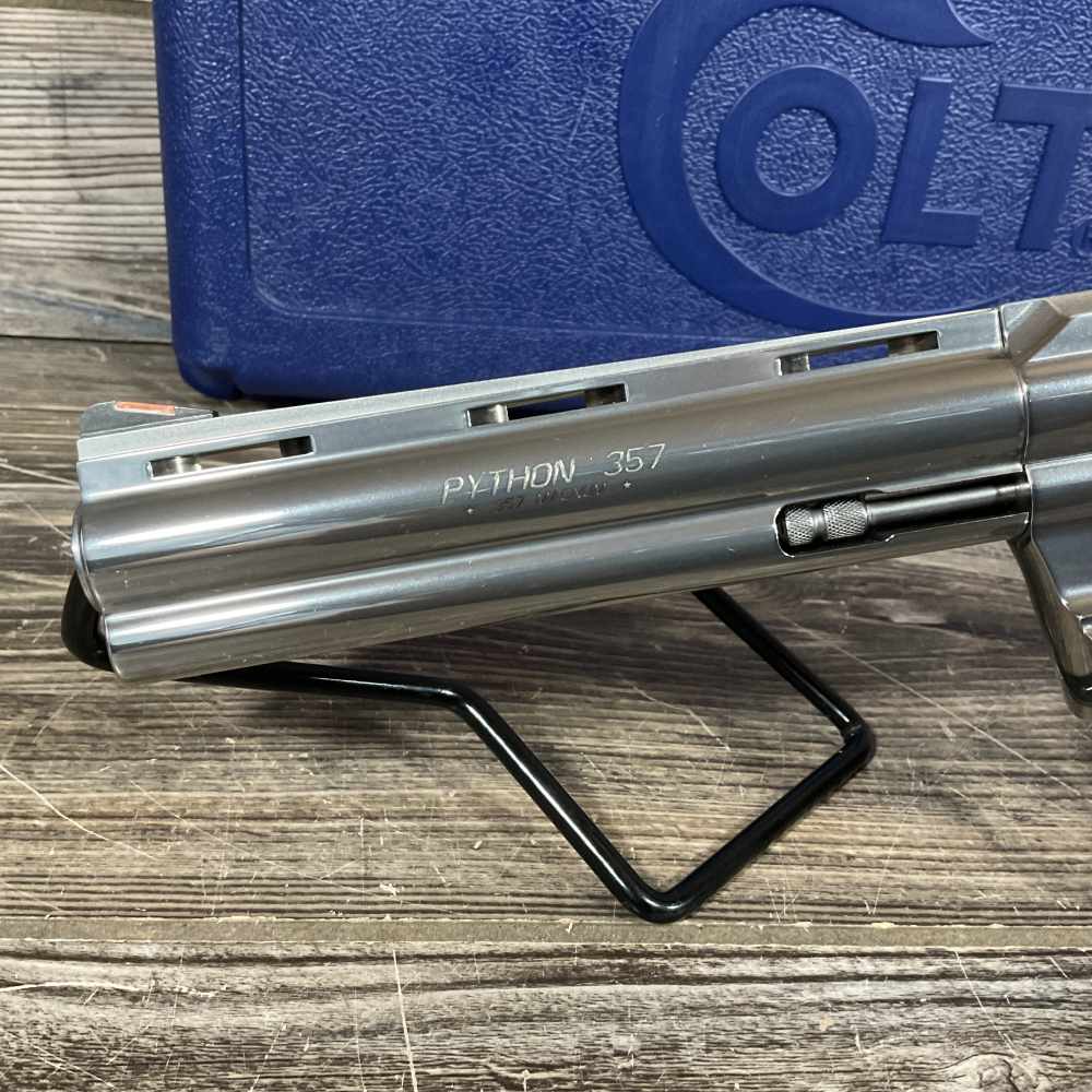 Colt Python SP6WTS 357 Magnum 6" Stainless Revolver - Box, 2 Holsters-img-2