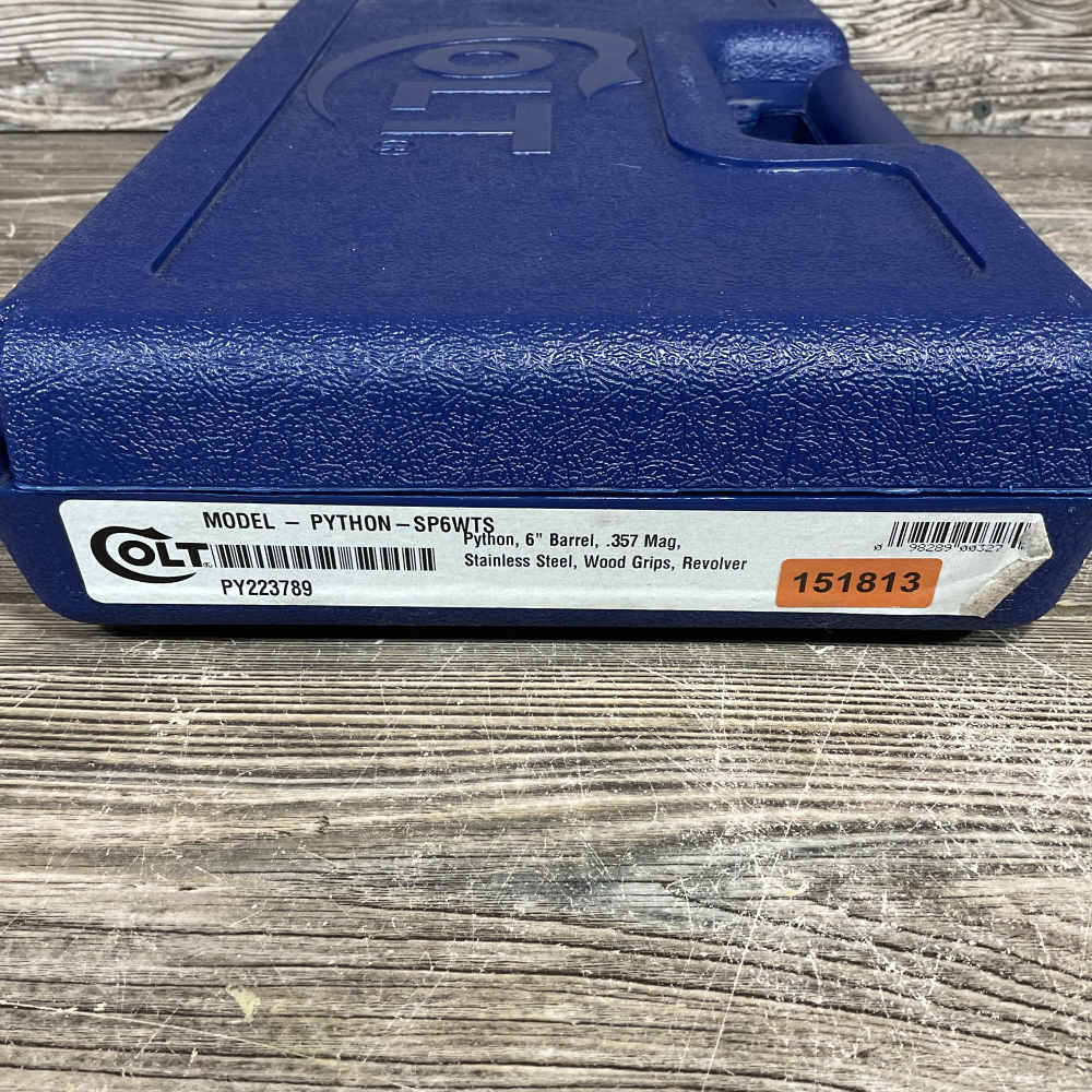 Colt Python SP6WTS 357 Magnum 6" Stainless Revolver - Box, 2 Holsters-img-22