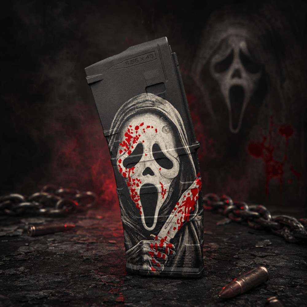 Magazine PMAG – custom Ghost Face Horror Design| 5.56 NATO/.300 -img-0