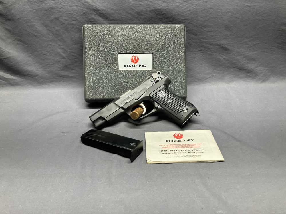 Ruger P85 - 9x19mm Semi-Auto Pistol w/ Factory Case & Two Mags - MFD 1988-img-0