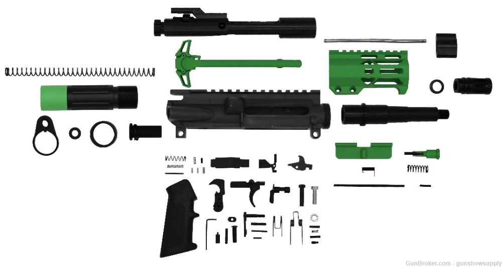 300 Blackout: 2-Tone Micro Build Kit - Cerakote Zombie Hunter Green-img-0