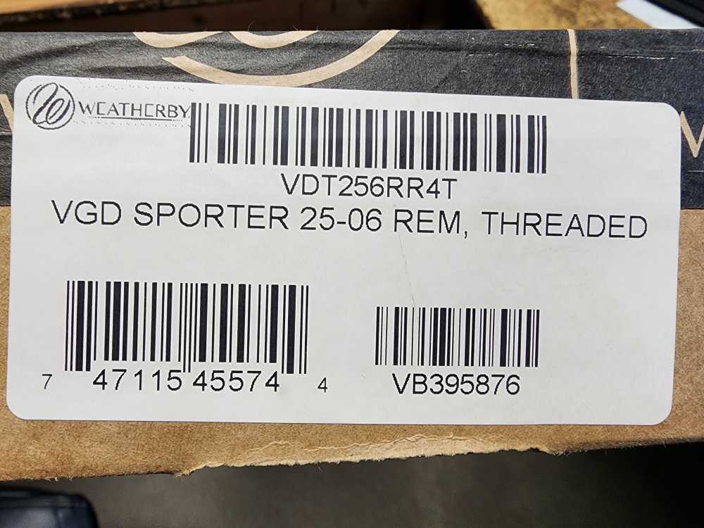 PICS! NEW WEATHERBY VANGUARD S2 SPORTER 25-06 REM 24 THREADED WALNUT HOWA-img-1