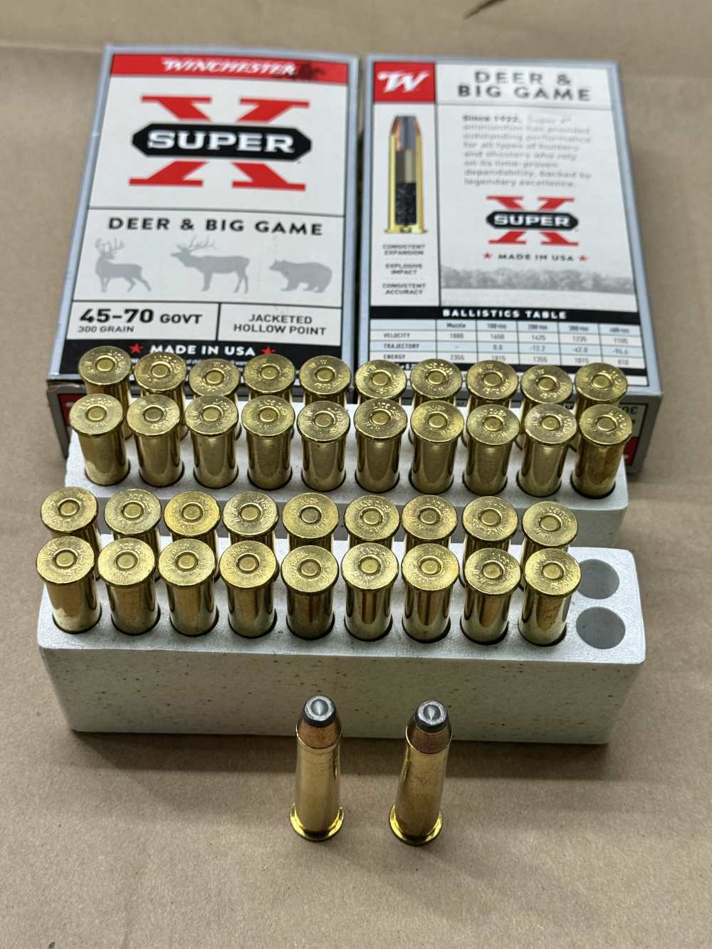 Winchester Super X 45-70 govt jhp X4570H 2-BOXES 40 ROUNDS! fast ship! -img-0