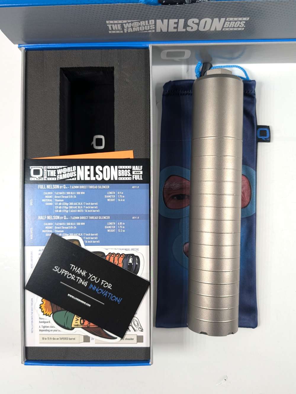 Q Full Nelson Bead Blasted Direct Thread 7.62 Suppressor-img-0