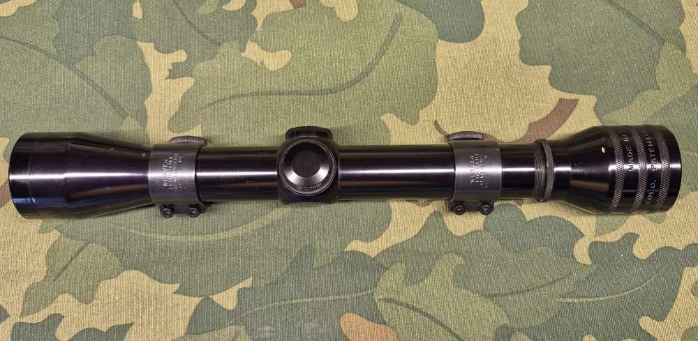 Original Redfield 1" Tube 4X Post and Crosshair reticle nice vintage retro -img-1