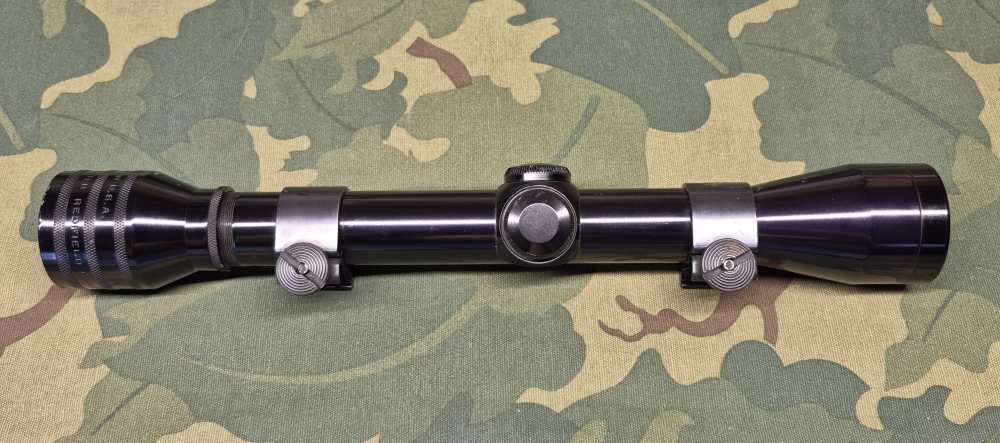 Original Redfield 1" Tube 4X Post and Crosshair reticle nice vintage retro -img-3