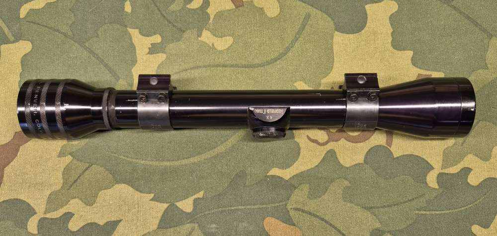Original Redfield 1" Tube 4X Post and Crosshair reticle nice vintage retro -img-2