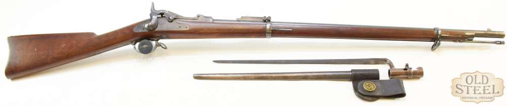 Springfield Trapdoor 1873 Cadet .45-70 Govt. Original Bayonet & Scabbard-img-0