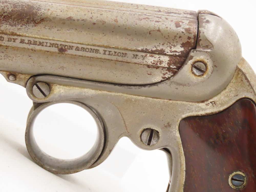 Civil War Era REMINGTON-ELLIOT Antique RING TRIGGER .32 RF PEPPERBOX Pistol-img-3