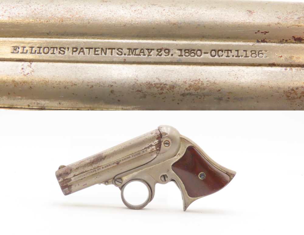 Civil War Era REMINGTON-ELLIOT Antique RING TRIGGER .32 RF PEPPERBOX Pistol-img-0