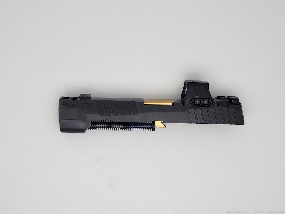 P320 Slide with Integrated Compensator, 9MM, W TIN Barrel "GOLD" -img-5