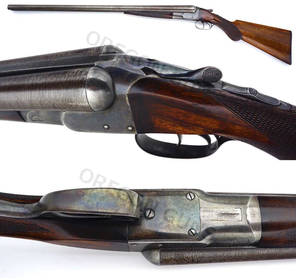 AMERICAN ARMS CO. WHITMORE HAMMERLESS SXS 12GA SHOTGUN 30" DAMASKS BARRELS -img-1