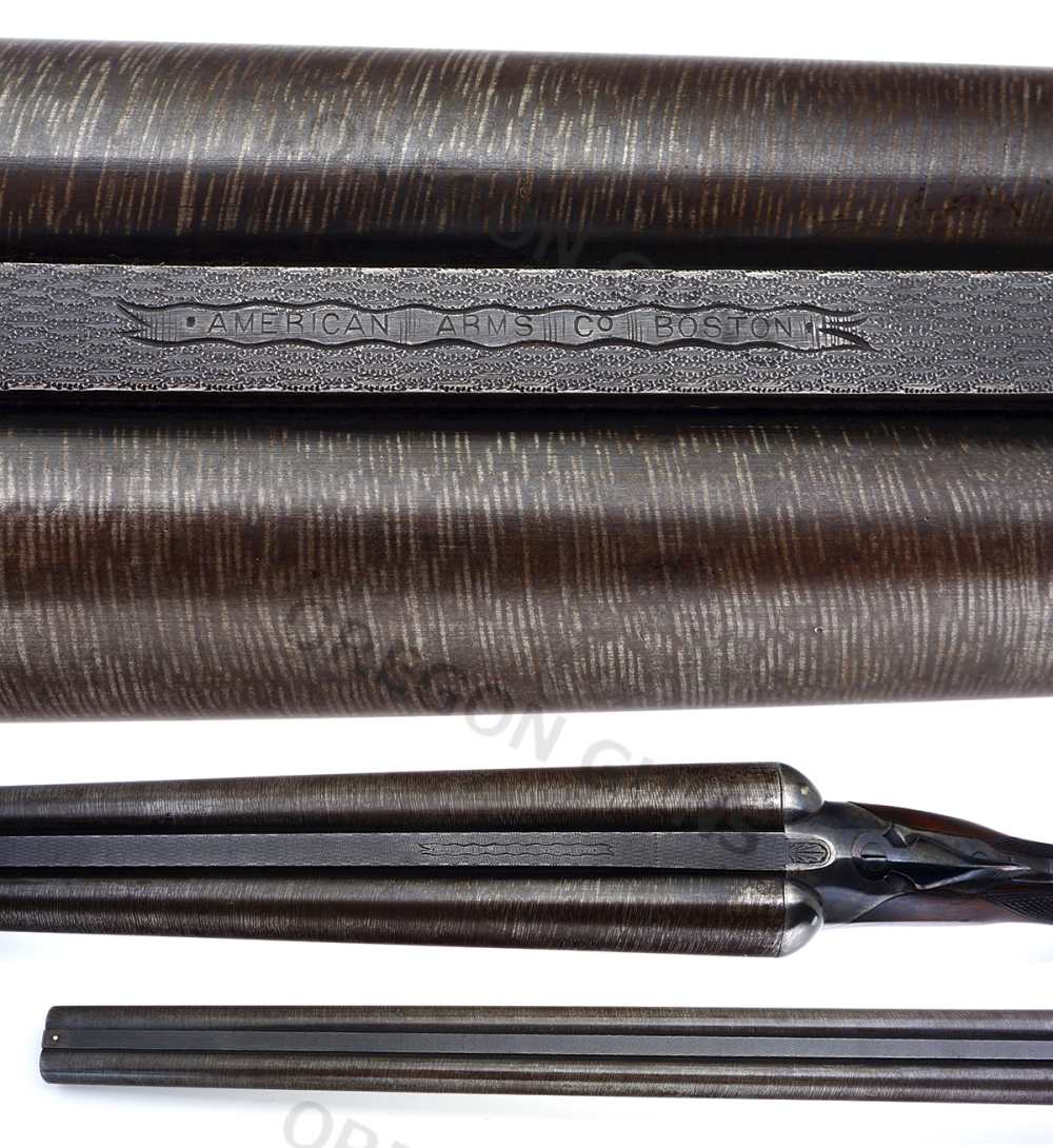 AMERICAN ARMS CO. WHITMORE HAMMERLESS SXS 12GA SHOTGUN 30" DAMASKS BARRELS -img-3