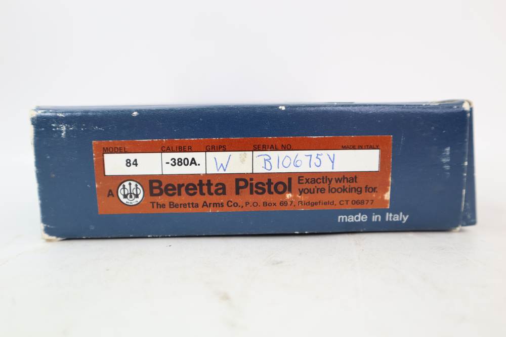 Rare Very Nice Beretta 84 .380 ACP Semi Auto Pistol W/ Box Italy 3.8" BBL -img-2