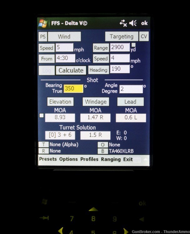 Field Fire Solutions Ballistics Solver Trimble Nomad FFS-DeltaV ELR Data -img-4