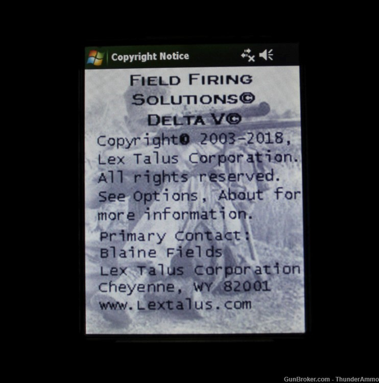 Field Fire Solutions Ballistics Solver Trimble Nomad FFS-DeltaV ELR Data -img-3