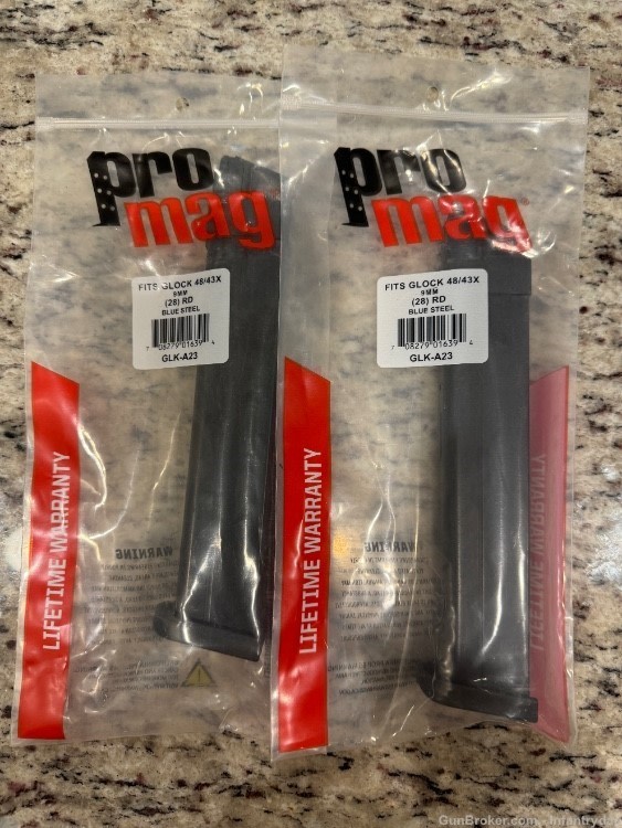 Promag Glock 43X/48 28 Round Magazine (2 Pack)-img-0