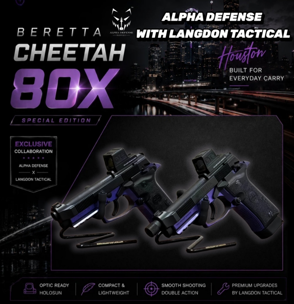 Alpha Defense & LTT BERETTA 80X 380 "H Town" Exclusive W/ Holosun EPS Red-img-1