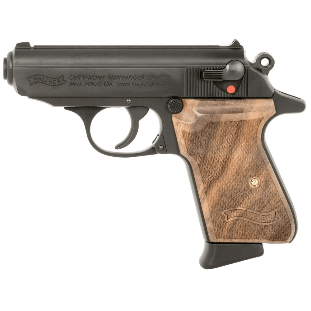 WALTHER PPK/S WALNUT 380 AUTO 3.3" 7-RD SEMI-AUTO PISTOL-img-0