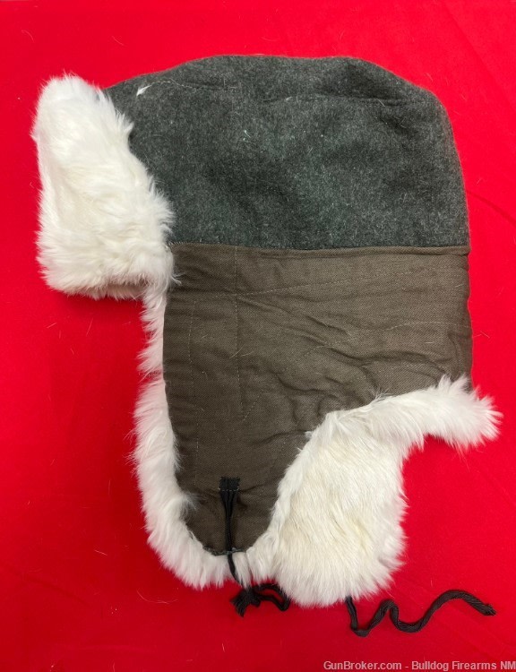 German WWII cold weather Eastern Front  "Ushanka" hat East German Polizei -img-2