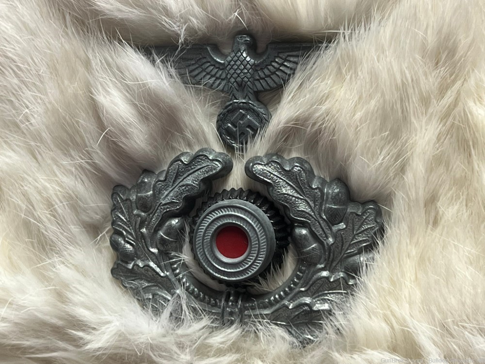 German WWII cold weather Eastern Front  "Ushanka" hat East German Polizei -img-6