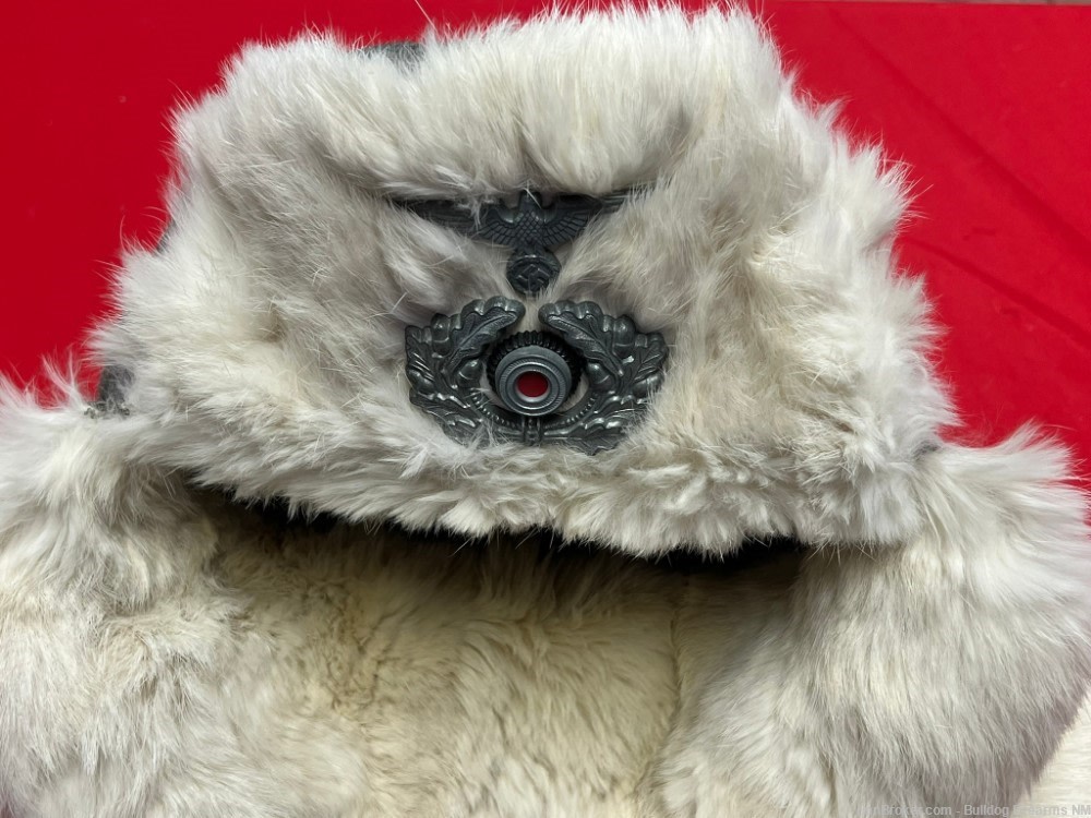 German WWII cold weather Eastern Front  "Ushanka" hat East German Polizei -img-5
