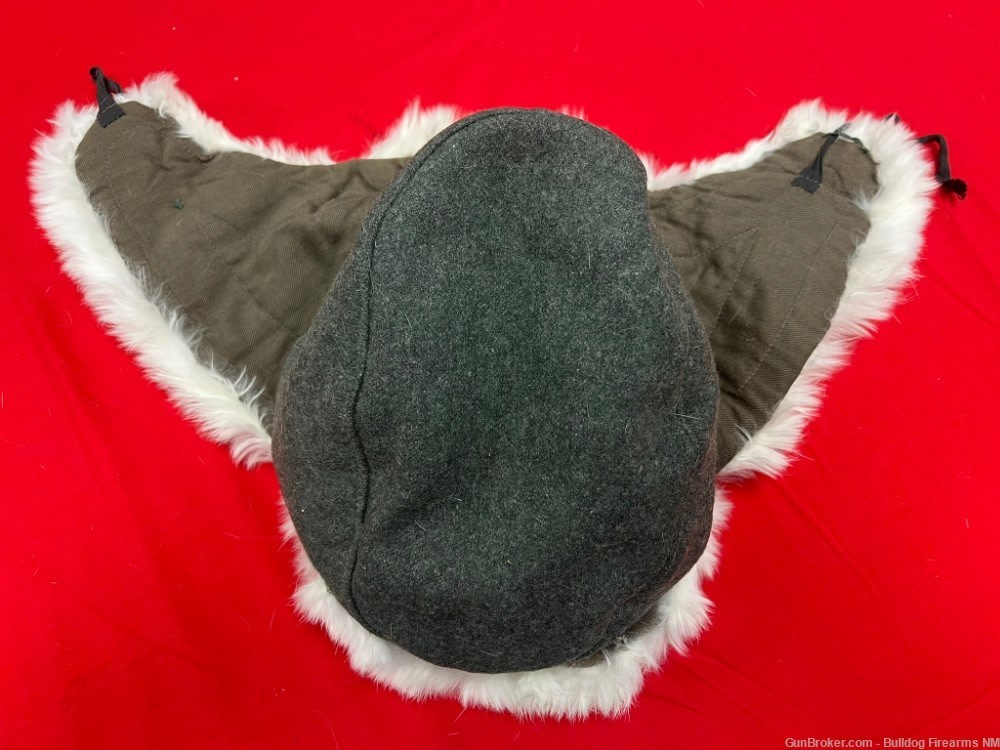 German WWII cold weather Eastern Front  "Ushanka" hat East German Polizei -img-7