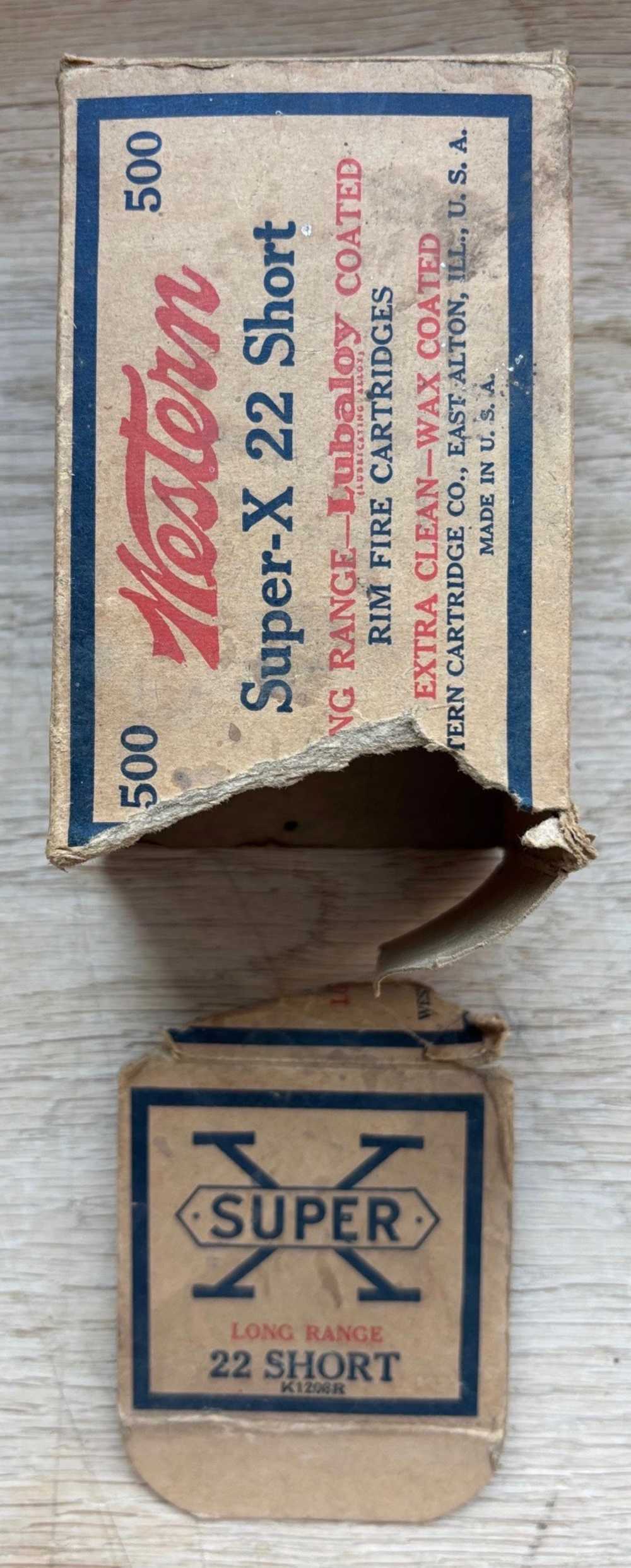 8 Western Super-X 22 Short empty boxes with 500 case box-img-7