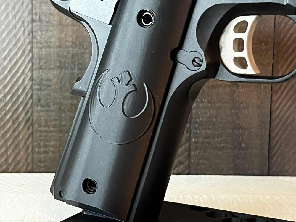 Black Star Wars Rebel 1911 Pistol Grips Colt Rock Island Springfield Ruger-img-3