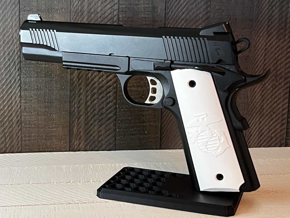 White USMC Marine 1911 Pistol Grips Kimber Colt Rock Island Springfield-img-0
