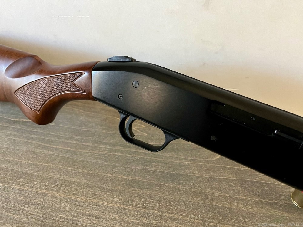 MOSSBERG 500 500E 24” FULL CHOKE VENT RIB BARREL TIGER STRIPE WOOD 410 -img-3