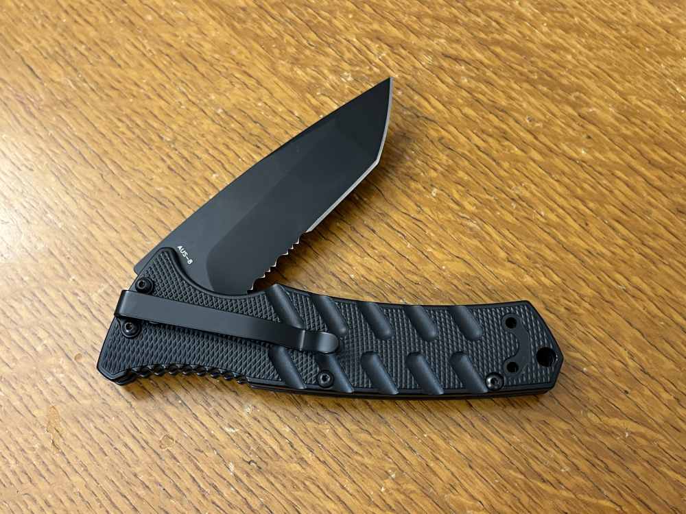 Boker PLUS Strike Tanto AUS-8 Folding Pocket Knife with Safety - 01BO401N-img-3