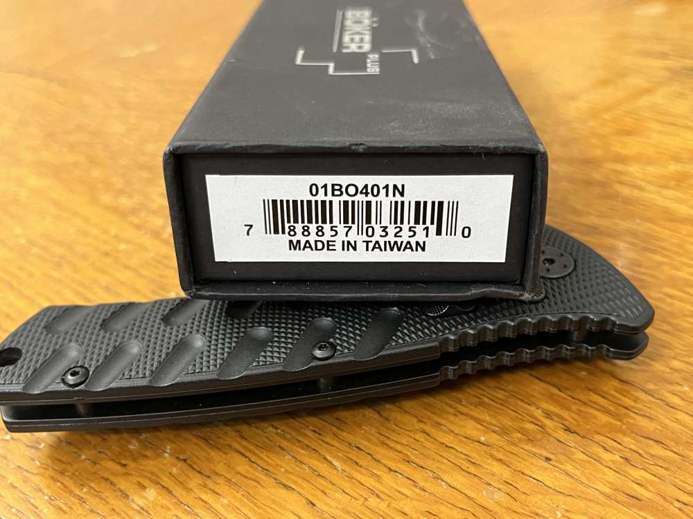 Boker PLUS Strike Tanto AUS-8 Folding Pocket Knife with Safety - 01BO401N-img-1