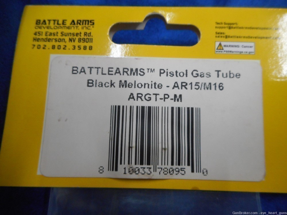  Battle Arms Development ARGT-P-M AR Pistol gas tube AR15 M16 Melonite-img-1