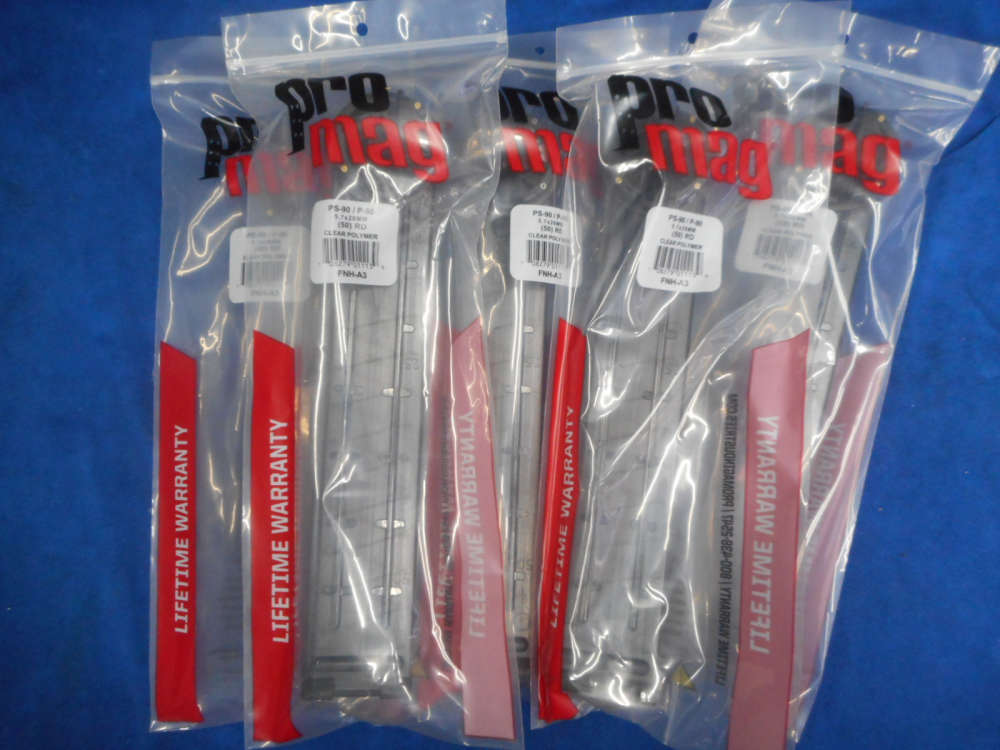  FN PS90 P90 50rd Magazine. Lot of five (5). New in package 5.7x28 ProMag -img-0
