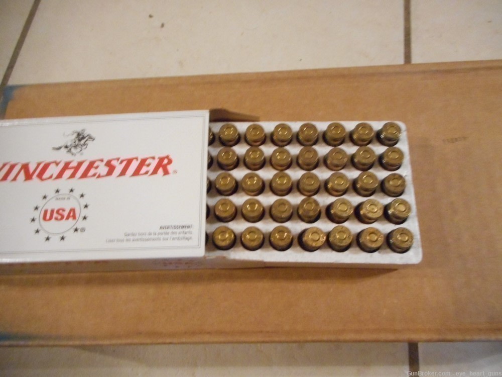 Winchester FMJ 357 Sig ammo, 125 Gr, 500 rd case Made in USA -img-1
