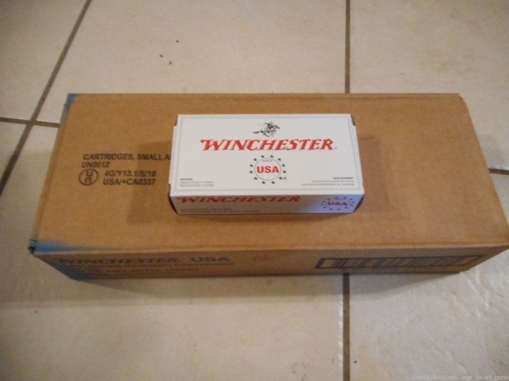 Winchester FMJ 357 Sig ammo, 125 Gr, 500 rd case Made in USA -img-0