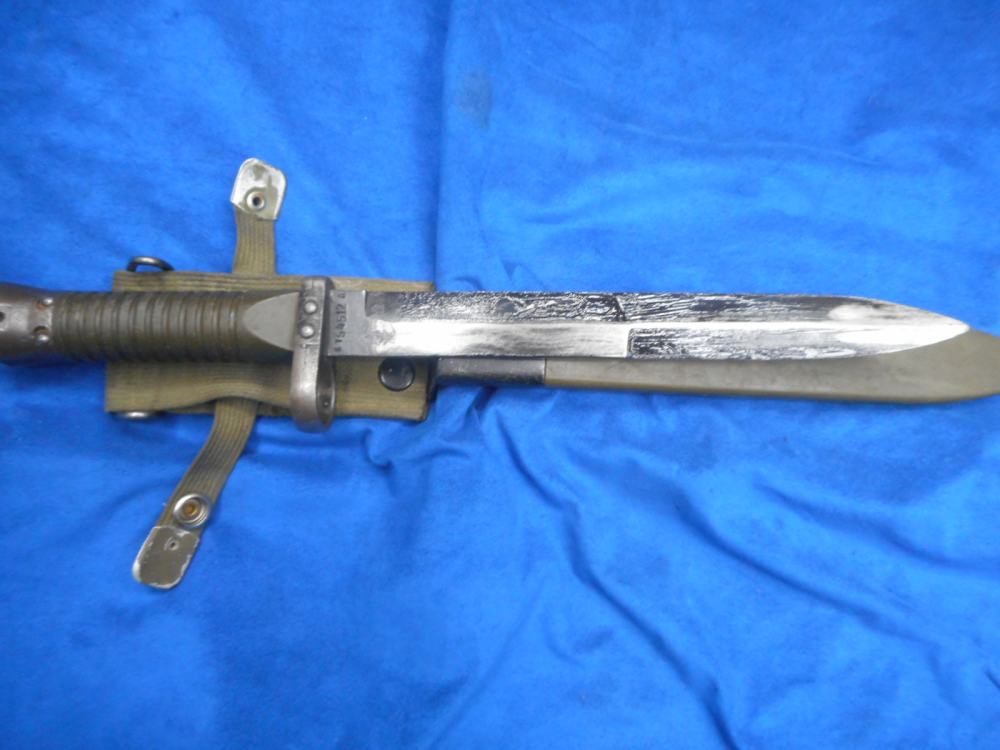 Spanish Cetme Bayonet and scabbard military marked green HKG3 HK91 PTR .308-img-4