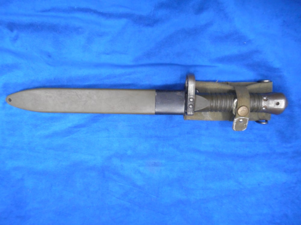 Spanish Cetme Bayonet and scabbard military marked green HKG3 HK91 PTR .308-img-0