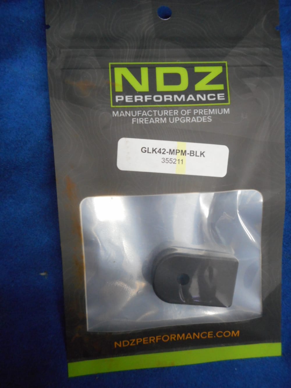 NDZ Glock 42 G42 enhanced mag base plate magazine floor 380 BLACK aluminum -img-0