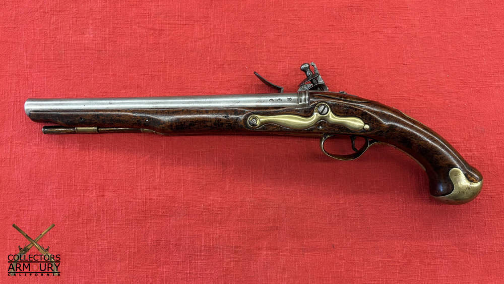 British Heavy Dragoon Flintlock Military Pistol By “R. Watkin” Circa 1750-img-2
