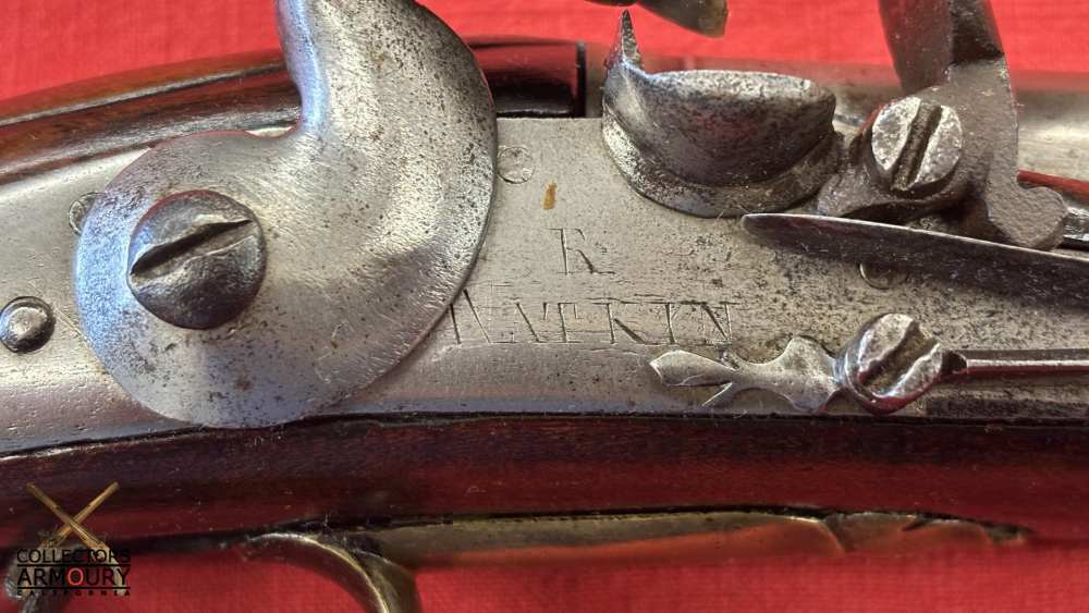 British Heavy Dragoon Flintlock Military Pistol By “R. Watkin” Circa 1750-img-7