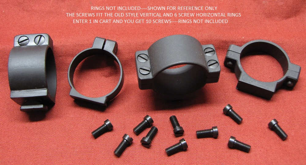 SCOPE RING SCREWS 10/PACK REDFIELD  OLD STYLE VERT & 6-SCREW-img-1