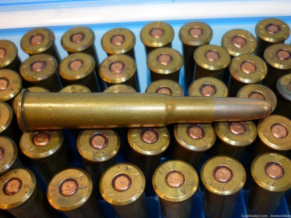 5rd - 30-40 Krag - ORIGINAL AMMO 1917 - WW1 - Remington Arms - 220gr-img-10