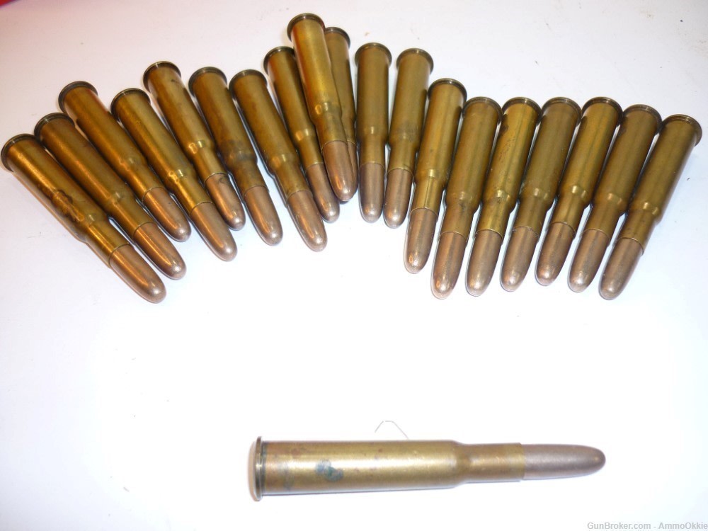 5rd - 30-40 Krag - ORIGINAL AMMO 1917 - WW1 - Remington Arms - 220gr-img-3