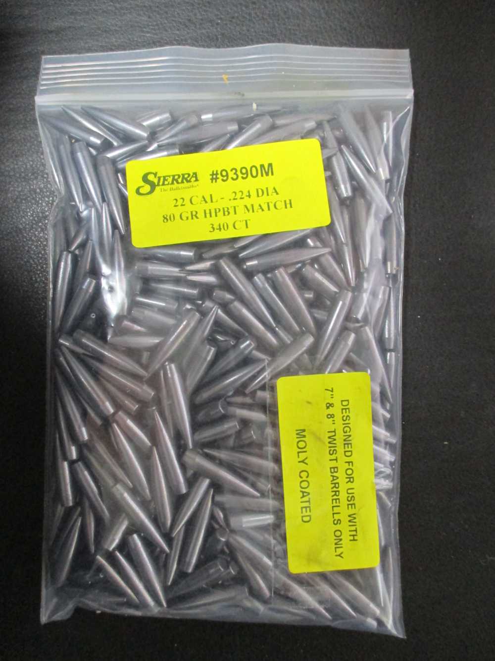 SIERRA 9390M - 22 CAL .224 DIA - 80 GR HP-BT MATCH - 340 CT - SEE DETAILS-img-0