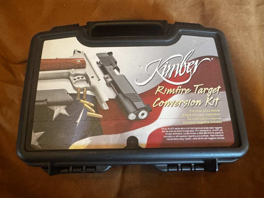 Kimber 1911 Rimfire Target Conversion Kit .22 LR  Black Slide w/ Case & Mag-img-0