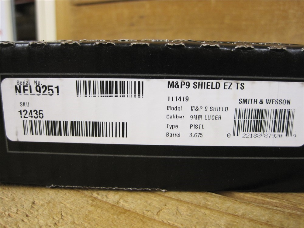 Smith & Wesson 12436 M&P 9 Shield EZ w/safety NIB-img-3